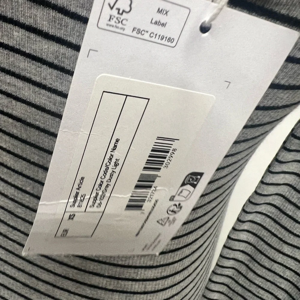Monki ASOS Long Sleeve Striped Scoop Back Top - Picture 5 of 7